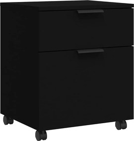vidaXL Φορητό Ντουλάπι Αρχείων Μαύρο 45 x 38 x 54 εκ. Επεξεργ. Ξύλο