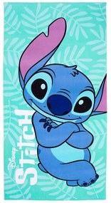 Πετσέτα Θαλάσσης Παιδική Lilo & Stitch 85 Quick Dry Turquoise DimCol Θαλάσσης 70x140cm Microfiber