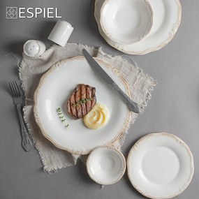 Πιάτο Φαγητού Ρηχό (Φ25x2) Espiel Tiffany Creme RSV101K6