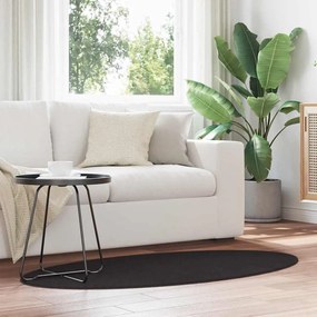 vidaXL Χαλιά χώρου Ωοειδής HUARTE Μαύρο 80 x 150 cm 100% Πολυεστέρας