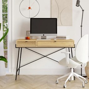 Γραφείο εργασίας Naive Megapap χρώμα sapphire oak 113,4x60x77,5εκ.