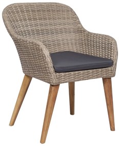 vidaXL Σετ Τραπεζαρίας Κήπου 5 Τεμαχίων Καφέ