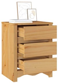 vidaXL Κομοδίνο με συρτάρι Δρυς 45 x 35 x 56 εκ. Μασίφ ξύλο πεύκου