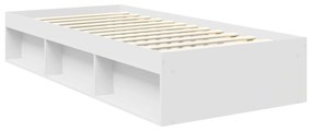vidaXL Σκελετός Κρεβατιού Λευκό 90 x 200 cm Στερεά ξυλεία πεύκου