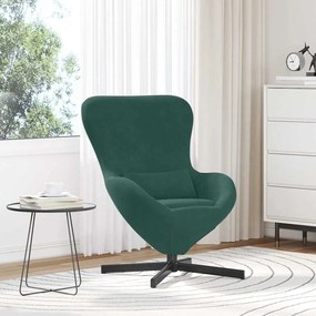 vidaXL Κάθισμα-αυγό Σκούρο Πράσινο 63 x 73 x 90 εκ Βελούδο