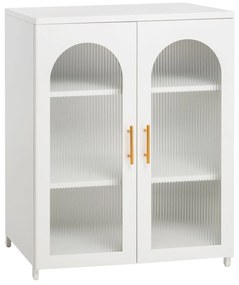 ΜΕΤΑΛΛΙΚΟ ΝΤΟΥΛΑΠΙ ΒΙΤΡΙΝΑ CARIL  ΛΕΥΚΟ 80x37-40x102Yεκ.