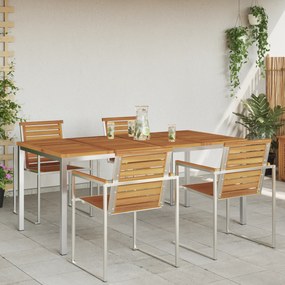 vidaXL Εξωτερική Τραπεζαρία 180x90x75 εκ Μασίφ Ξύλο Ακακίας