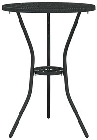 vidaXL Σετ Μπιστρό Κήπου 3 pcs Μαύρο Αλουμίνιο