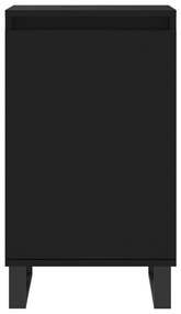 Συρταριέρα Μαύρη 40 x 35 x 70 εκ. από Επεξεργασμένο Ξύλο - Λευκό