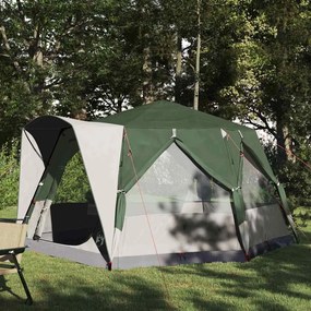 vidaXL Καμπίνα για 5 άτομα 5 ατόμων Πράσινο και Λευκό