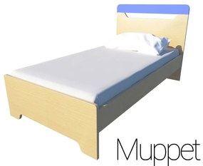 Παιδικό Ημίδιπλο 110x190 Κρεβάτι Irven Μπλε Muppet