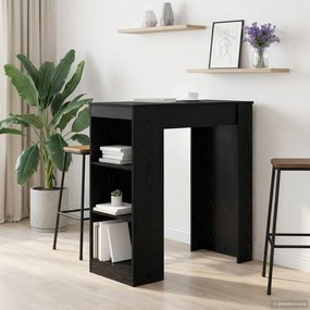 vidaXL Τραπέζι μπαρ 95 x 47 x 103,5 εκ Επεξεργασμένο Ξύλο Μαύρη Δρυς