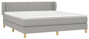 ΚΡΕΒΑΤΙ BOXSPRING ΜΕ ΣΤΡΩΜΑ ΑΝΟΙΧΤΟ ΓΚΡΙ 180X200 ΕΚ. ΥΦΑΣΜΑΤΙΝΟ 3126981