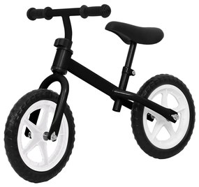 vidaXL Ποδήλατο Ισορροπίας με Τροχούς 12 ιντσών Μαύρο