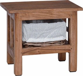 vidaXL Τραπεζάκι Πλευράς Καφέ Μασίφ ξύλο μαόνι