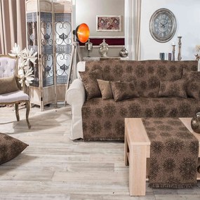 Ριχτάρι Chicago 03 Brown Teoran Three-Seater 180x300cm Βαμβάκι-Ακρυλικό