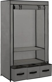 vidaXL Ντουλάπα Γκρι 87x49x159 εκ. Ύφασμα