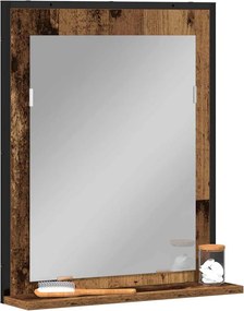 vidaXL Καθρέφτης Παλαιό ξύλο 50 x 12 x 60 εκ