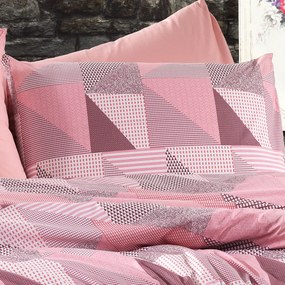 Φανελένια Μαξιλαροθήκη (50x70) Dimcol Geometrical 331 Pink-Salmon