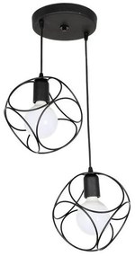 Arlight Φωτιστικό Κρεμαστό Κύκλος 2xE27 PDT 1247-2 BK Μαύρο 0103483