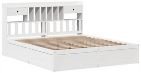 vidaXL Σκελετός Κρεβ. Χωρίς Στρώμα Λευκό 180x200 εκ Μασίφ Πεύκο
