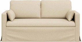 vidaXL Καναπές 140cm Κρεμ Μέταλλο