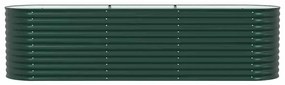 vidaXL Υπερυψωμένη Ζαρντινιέρα Πράσινο 320 x 80 x 81 cm Ατσάλι