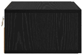 vidaXL Κομοδίνο Μαύρη δρυς 35 x 35 x 20 εκ Επεξεργασμένο ξύλο