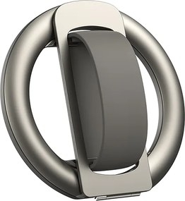 Βάση κινητού μαγνητική με ring holder 360° και επιτραπέζια τοποθέτηση σε γκρι χρώμα