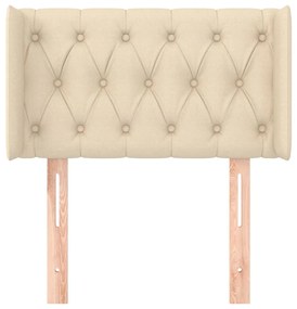 vidaXL Κεφαλάρι με Πτερύγια Κρεμ 83x16x78/88 εκ. Υφασμάτινο