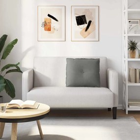 vidaXL Μαξιλάρι Πλάτης Σκούρο Γκρι 60 x 50 cm Ύφασμα Μικροΐνας