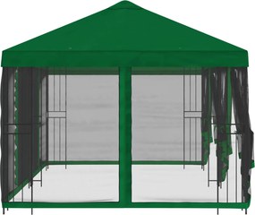 vidaXL Κιόσκι με Πλαϊνές Τοίχους 6 x 3 m Πράσινο