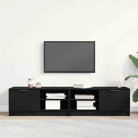 vidaXL Ντουλάπι TV 2 pcs Μαύρο 80 x 35 x 36.5 cm Επεξεργασμένο ξύλο