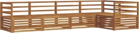 vidaXL Σειρά Καναπέ Εξωτερικού 5 pcs Φυσικό