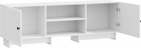 vidaXL Ντουλάπι TV 150 x 31 x 50 εκ. Γυαλιστερό Λευκό