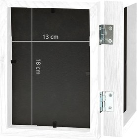 vidaXL Διπλή Κορνίζα Κολάζ Λευκή 2 x (13 x 18 εκ.)