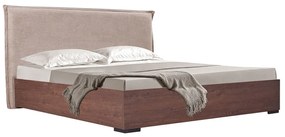 Κρεβάτι Nuez (Για Στρώμα 160x200cm) 09-2132 162x202x120cm Beige-Walnut Διπλό