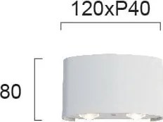 Απλίκα LED Εξωτερικού Χώρου Viokef Twist White 4211000