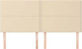 vidaXL Κεφαλάρι Κρεμ 180x5x118/128 εκ. Ύφασμα