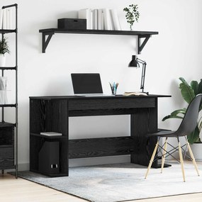 vidaXL Γραφείο με ράφι Μαύρη δρυς 140 x 50 x 75 εκ. Επεξεργασμένο ξύλο