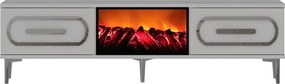 Stewehome Έπιπλο τηλεόρασης με εστία και ντουλάπι 150x30x41 cm