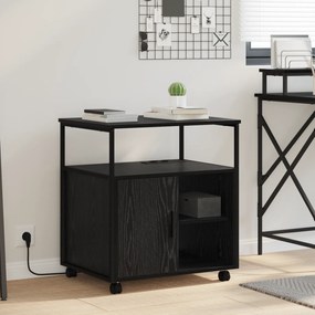 vidaXL Γραφείο Ντουλάπι Μαύρη δρυς 60 x 46 x 67 εκ. Επεξεργασμένο ξύλο