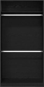 vidaXL Ντουλάπι Μαύρη Οξυά 100 x 50 x 200 cm Επεξεργασμένο Ξύλο