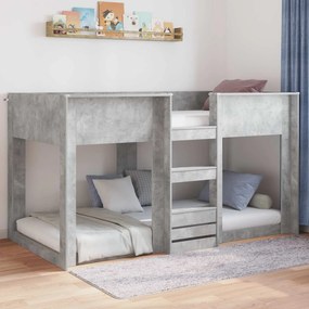 vidaXL Κρεβάτι δαπέδου Σκυρόδεμα Γκρι 100 x 200 cm Επεξεργασμένο ξύλο