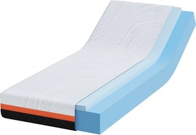 vidaXL Στρώμα Λευκό και Μαύρο 70 x 200 cm Ζακάρ ύφασμα