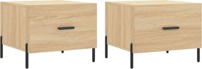 vidaXL Τραπεζάκια Σαλονιού 2 τεμ Sonoma Δρυς 50x50x40 εκ Επεξ. Ξύλο
