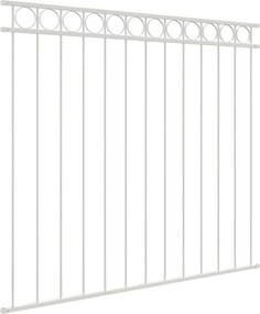 vidaXL Στοιχείο Φράχτη ASSEN Λευκό 170 x 150 εκ. Ατσάλι