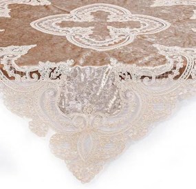 ΤΡΑΠΕΖΟΜΑΝΤΗΛΟ FYLLIANA ΚΑΦΕ ΣΚΟΥΡΟ ΧΡΩΜΑ 85x85εκ 374-126-895