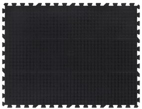 vidaXL Δάπεδο Προστασίας Παζλ Μαύρο 12 χιλ. 90 x 120 εκ. Καουτσουκ