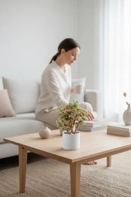 Stewehome τεχνητός κάκτος σουκλέντης σε λευκή γλάστρα